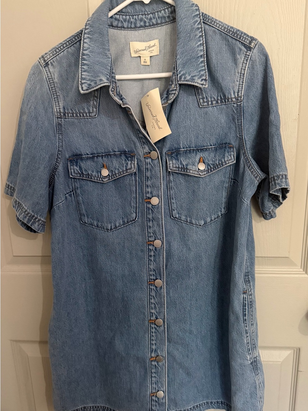 Universal Thread Light Blue Denim Midi Dress